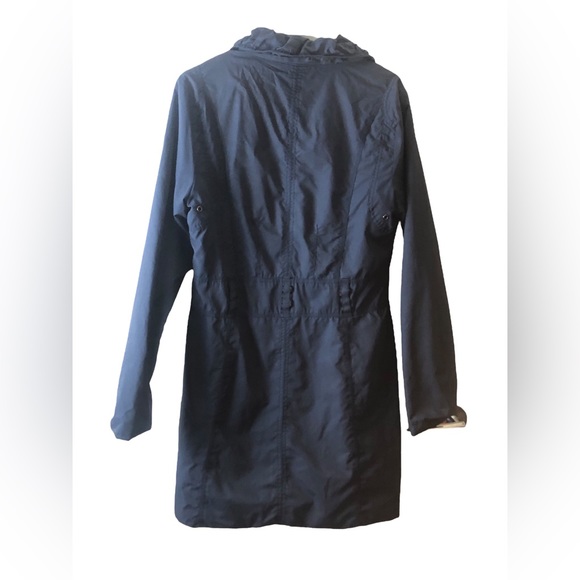 TWIK Long Windbreaker Jacket in Blue with Gold n Blue Lining - Picture 10 of 14